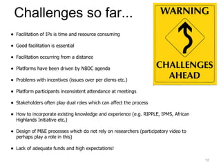 NBDC local innovation platforms: Progress so far