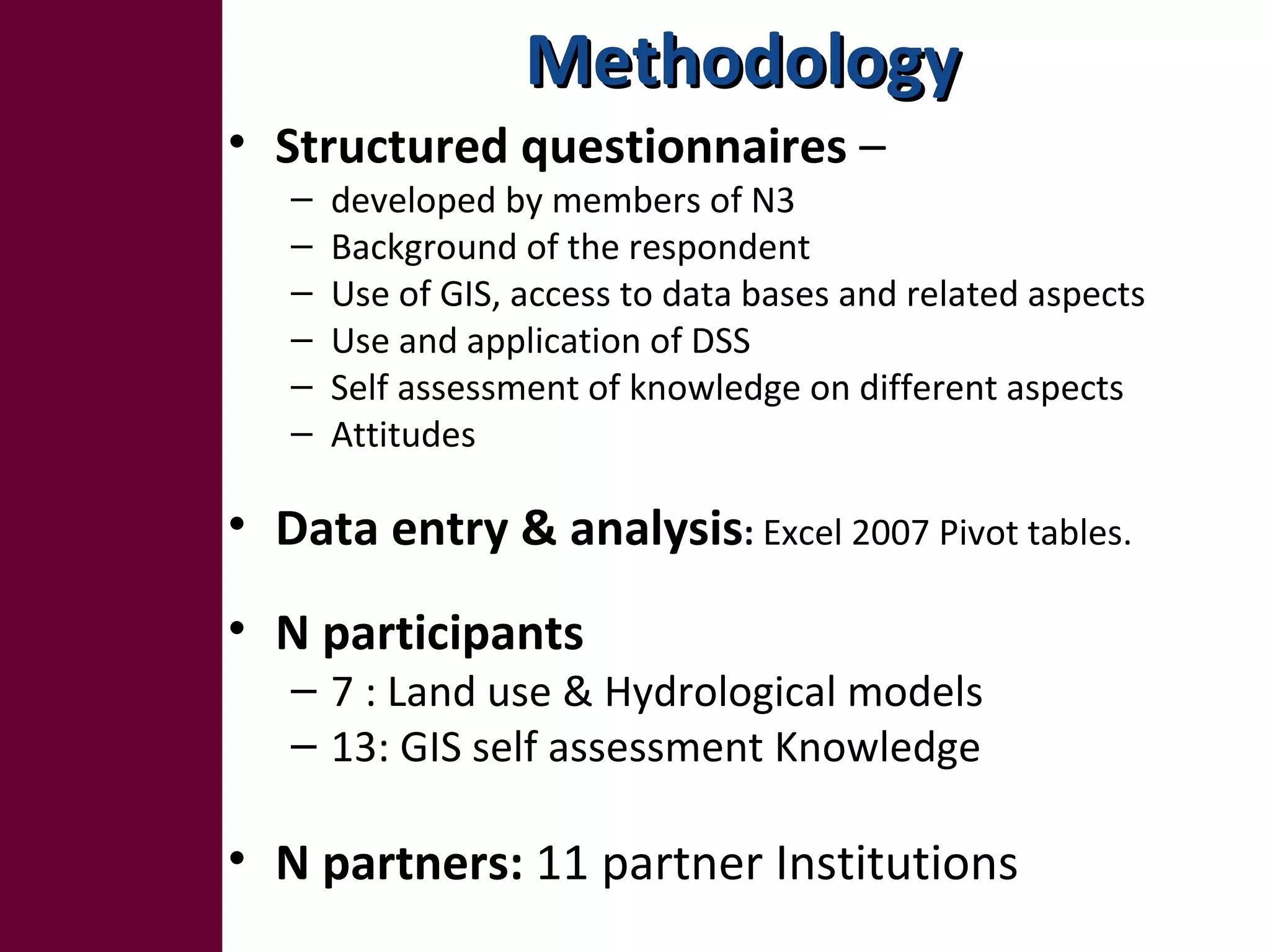 Nile BDC Knowledge Attitudes and Practices (KAP): Baseline 2011