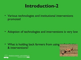 Unlocking the potential of livestock technologies in Ethiopia: Shifting from piecemeal solutions to holistic approach