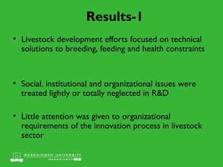 Unlocking the potential of livestock technologies in Ethiopia: Shifting from piecemeal solutions to holistic approach