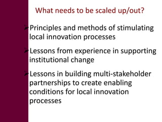 A national platform/network for land and water management in the Nile Basin: Why do we need one?