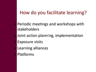 A national platform/network for land and water management in the Nile Basin: Why do we need one?