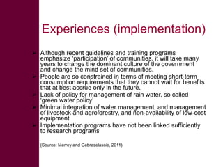 A national platform/network for land and water management in the Nile Basin: Why do we need one?