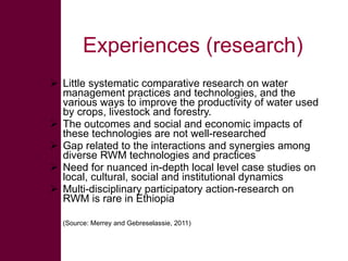 A national platform/network for land and water management in the Nile Basin: Why do we need one?