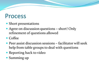 Processes in the NBDC: People, platforms, innovation systems, networking, learning, pollicies, and institutions 