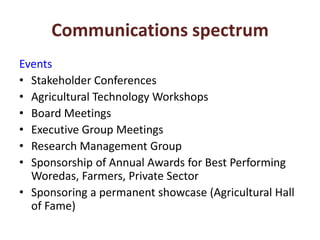 Contributing to evidence-based policy making  