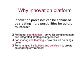 Innovation platforms for land and water management in the Nile Basin