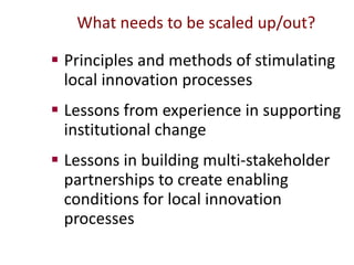 Innovation platforms for land and water management in the Nile Basin