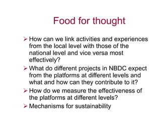 Innovation platforms for land and water management in the Nile Basin