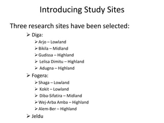 Baseline research on livelihoods and RWM planning, implementation & innovation