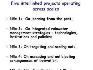 Nile Basin Development Challenge: Rainwater Management Systems