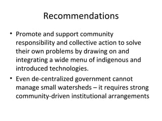 Review of policy and institutional issues related to agricultural water management