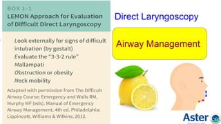 Direct Laryngoscopy
Airway Management
 