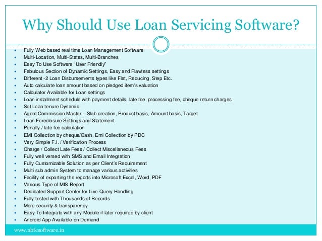 Loan Servicing Software