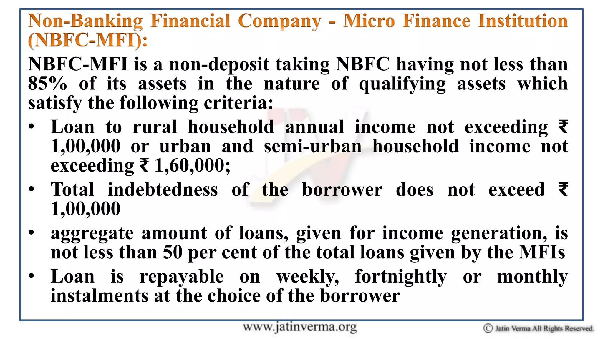 Non-Banking Financial Corporation (NBFC) | PPT 