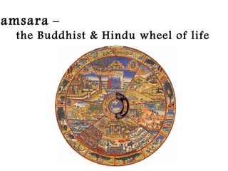 Samsara  –  the Buddhist & Hindu wheel of life 