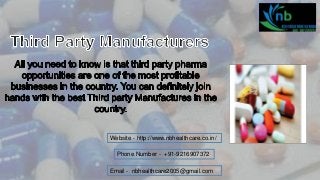 Website - http://www.nbhealthcare.co.in/
Phone Number - +91-9216907372
Email - nbhealthcare2005@gmail.com
 