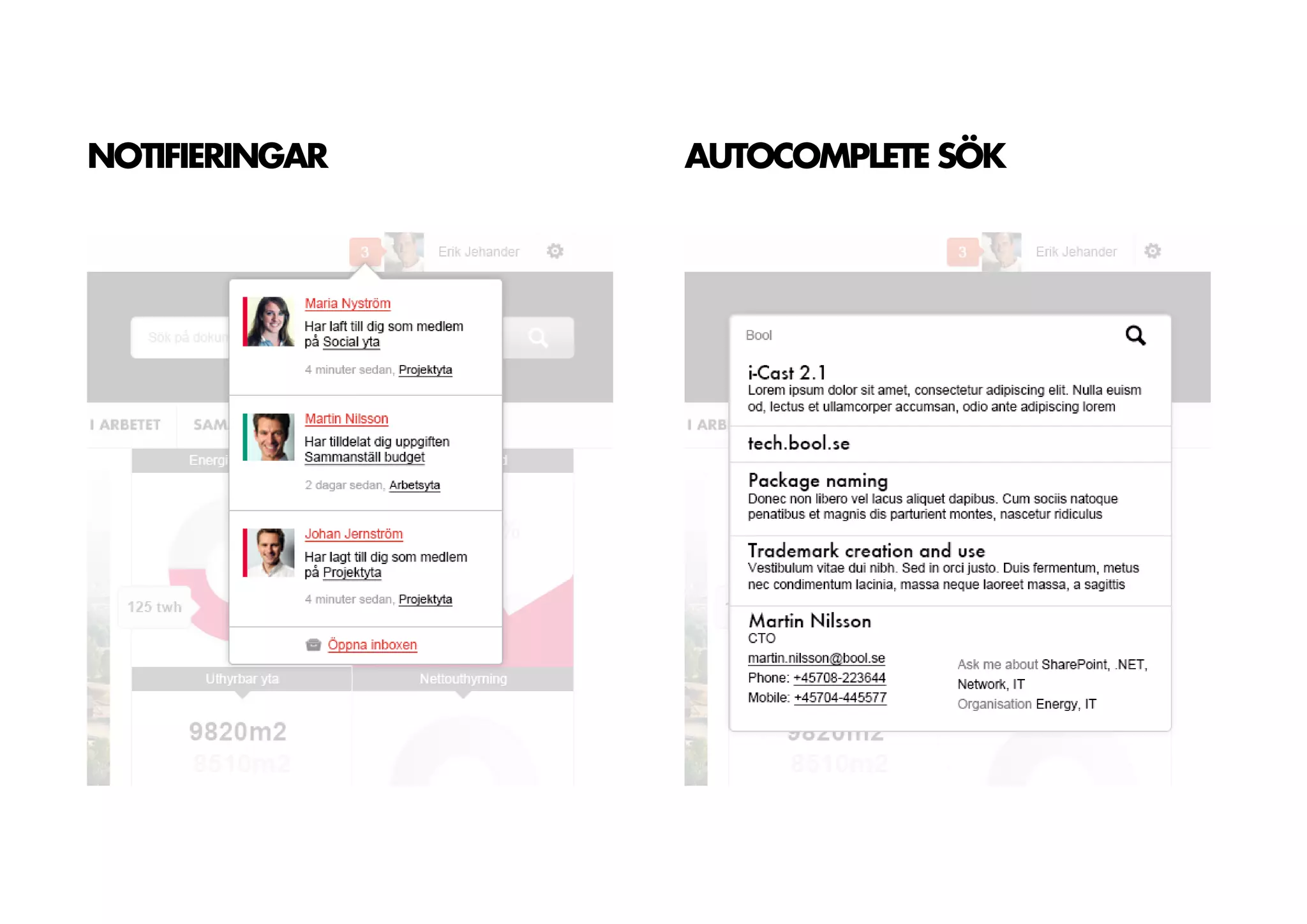 NOTIFIERINGAR AUTOCOMPLETE SÖK
 