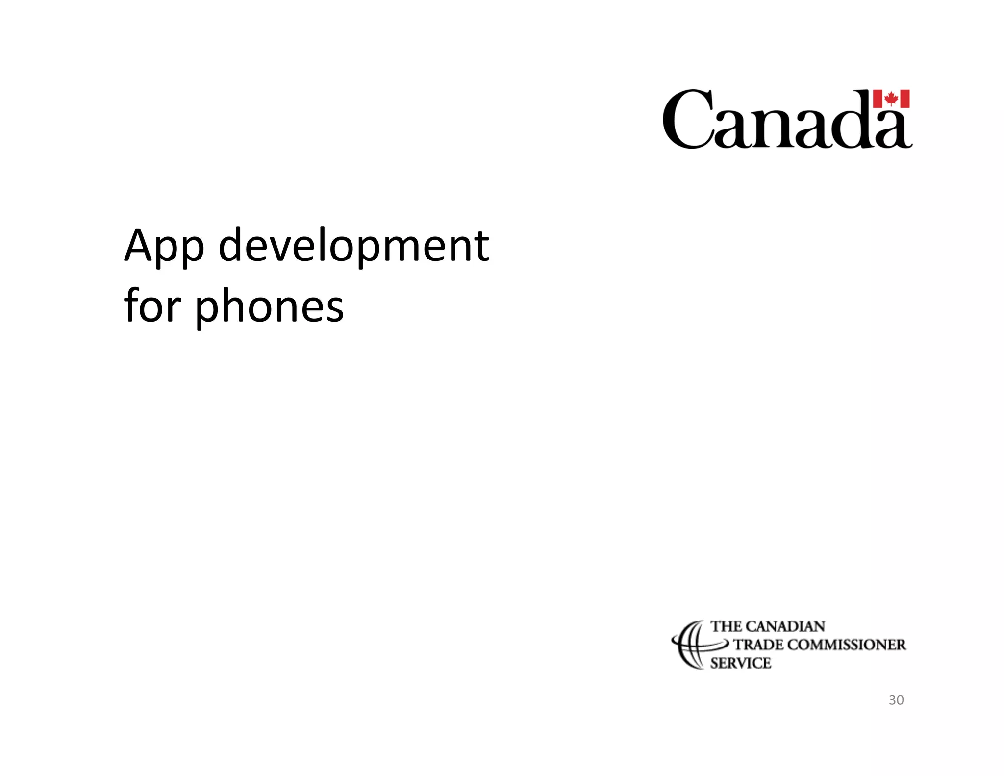 App	
  development	
  
for	
  phones	
  




                         30	
  
 