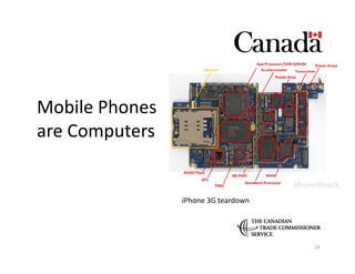 Mobile	
  Phones	
  	
  
are	
  Computers	
  


                           iPhone	
  3G	
  teardown	
  




                                                          14	
  
 