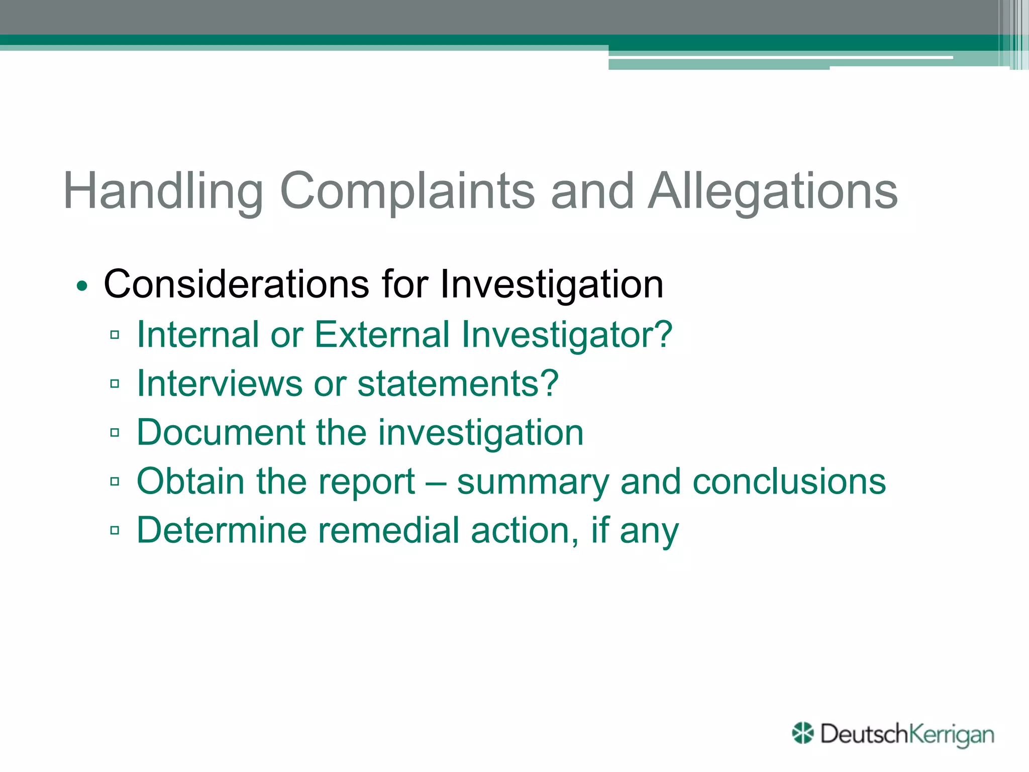 DISCRIMINATION HARASSMENT AND RETALIATION visual data 7