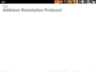 10.2 
Address Resolution Protocol 
Presentation_ID © 2008 Cisco Systems, Inc. All rights reserved. Cisco Confidential 32 
 