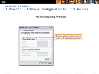 Addressing Devices 
Automatic IP Address Configuration for End Devices 
Presentation_ID © 2008 Cisco Systems, Inc. All rights reserved. Cisco Confidential 40 
 
