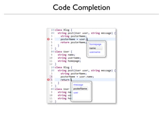 Code Completion
 