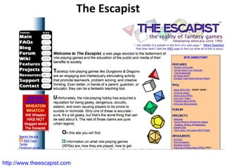 The Escapist http://www.theescapist.com   