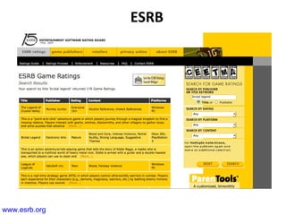 ESRB www.esrb.org   