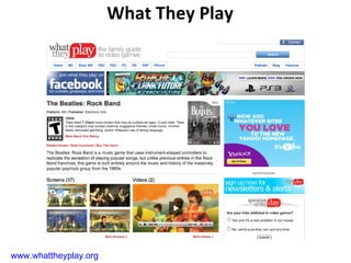 What They Play www.whattheyplay.org   