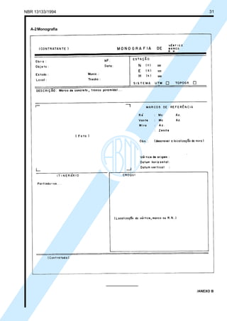 Cópia não autorizada
NBR 13133/1994                                 31



  A-2 Monografia




                                          /ANEXO B
 