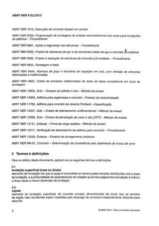 Nbr 6122 projeto e execução de fundações