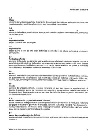 Nbr 6122 projeto e execução de fundações