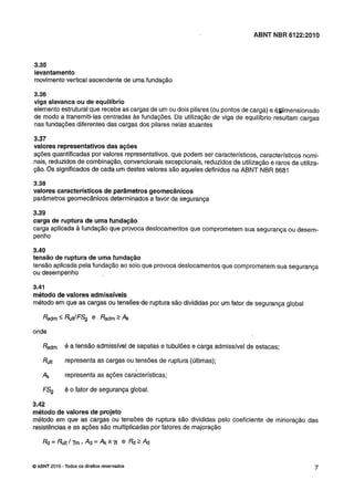 Nbr 6122 projeto e execução de fundações