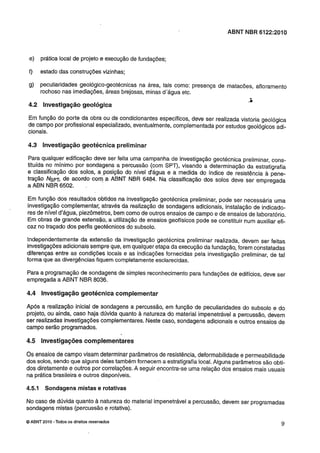 Nbr 6122 projeto e execução de fundações
