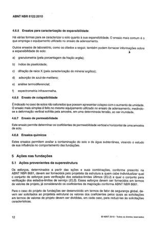 Nbr 6122 projeto e execução de fundações