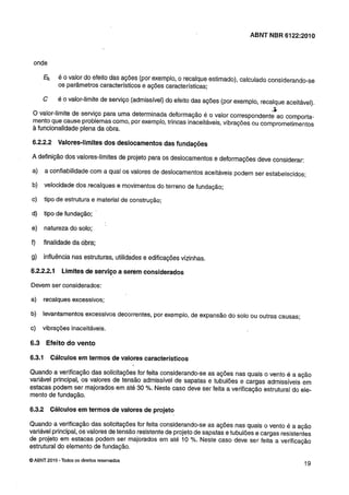 Nbr 6122 projeto e execução de fundações