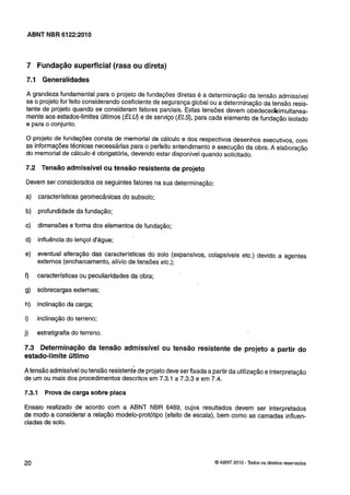 Nbr 6122 projeto e execução de fundações