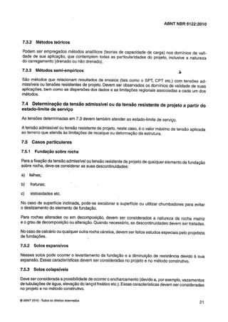 Nbr 6122 projeto e execução de fundações