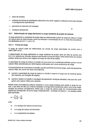 Nbr 6122 projeto e execução de fundações