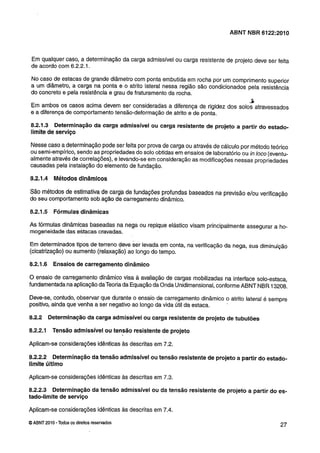 Nbr 6122 projeto e execução de fundações