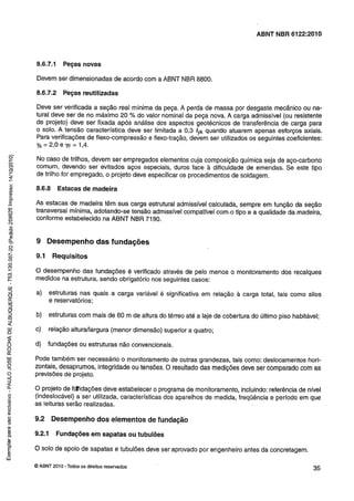 Nbr 6122 projeto e execução de fundações
