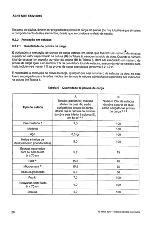 Nbr 6122 projeto e execução de fundações