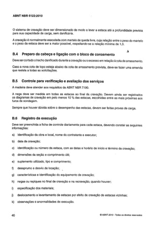 Nbr 6122 projeto e execução de fundações