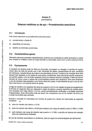 Nbr 6122 projeto e execução de fundações