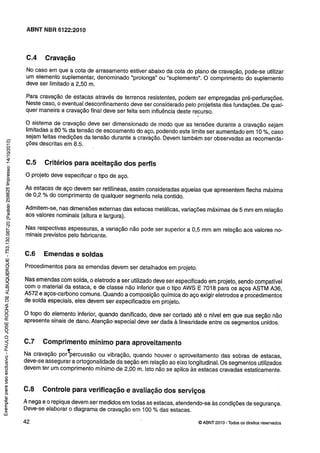 Nbr 6122 projeto e execução de fundações