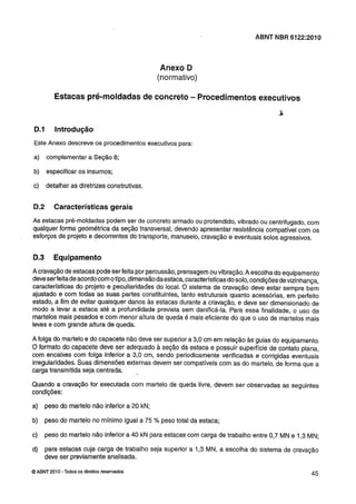 Nbr 6122 projeto e execução de fundações