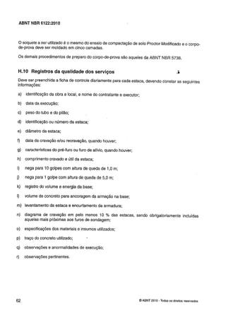 Nbr 6122 projeto e execução de fundações