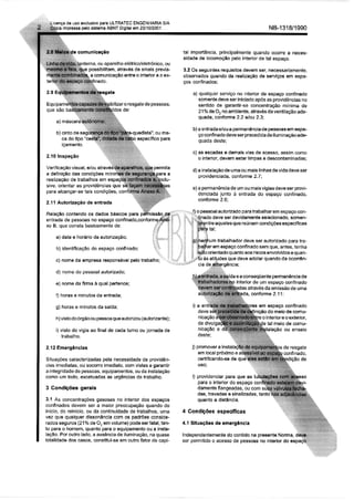 NBR 1318 prevencao de acidentes em espaco confinado | PDF
